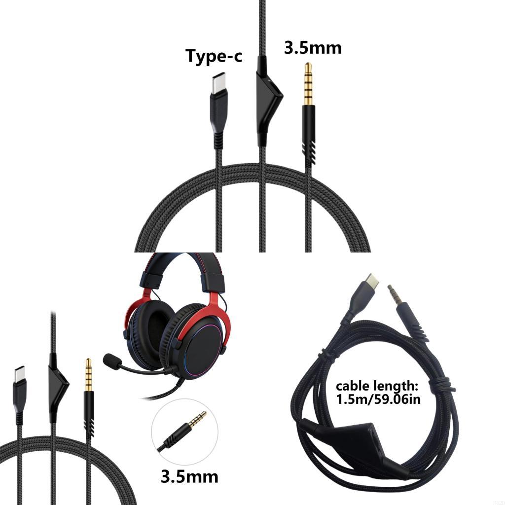 Gaming Headset - F42D-Soundkabel mit schneller Lautstärkeanpassung, flexibles 1,5