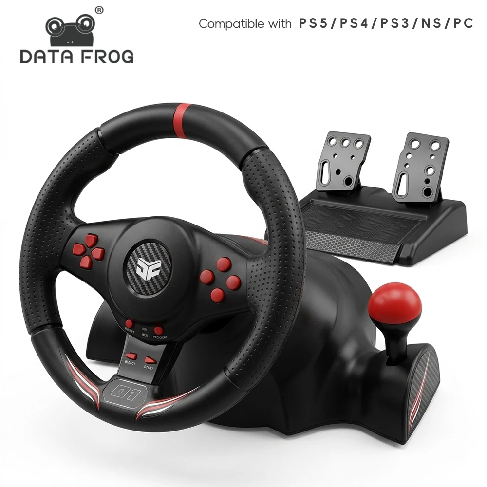 Pc Gaming Ps5 - Data Frog 270-Grad-Gaming-Lenkrad mit Doppelvibration und