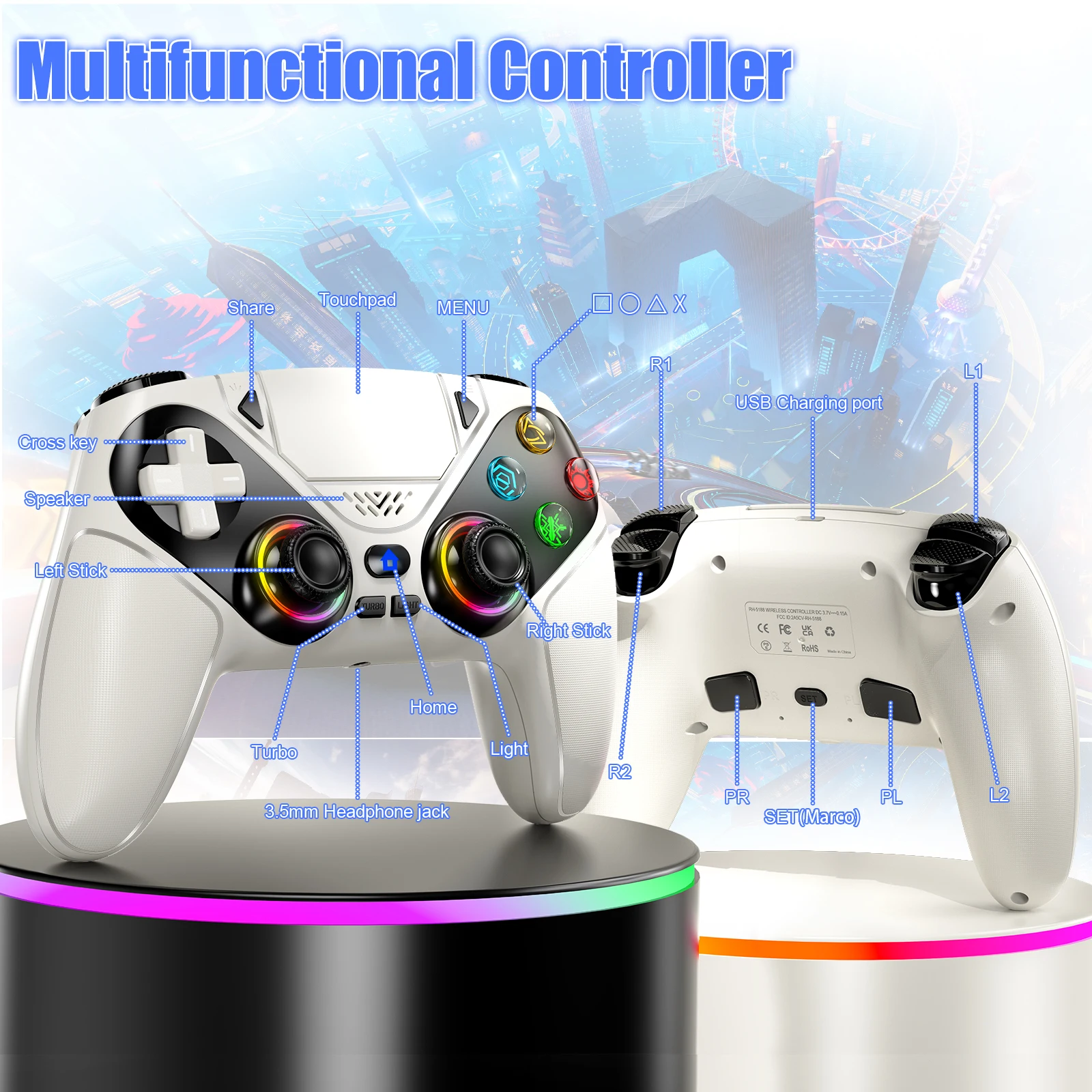 Kabelloser Controller Gamepad  – Pc Gaming Ps5 Bewertung und Preis